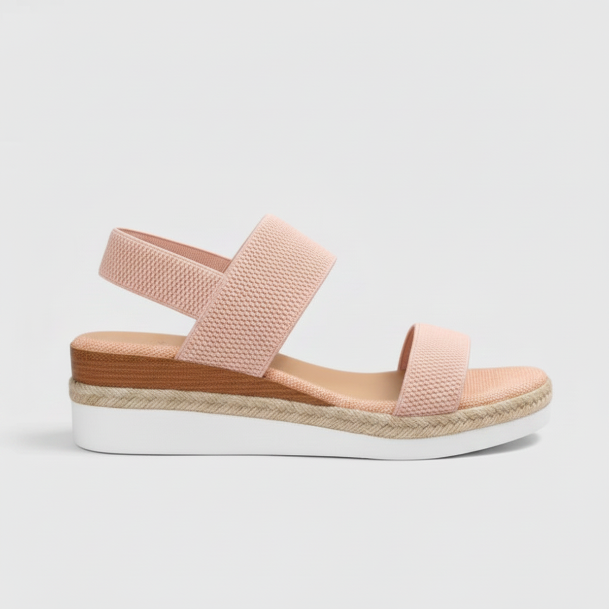 Comfortable Platform Espadrille Sandals with Elastic Straps