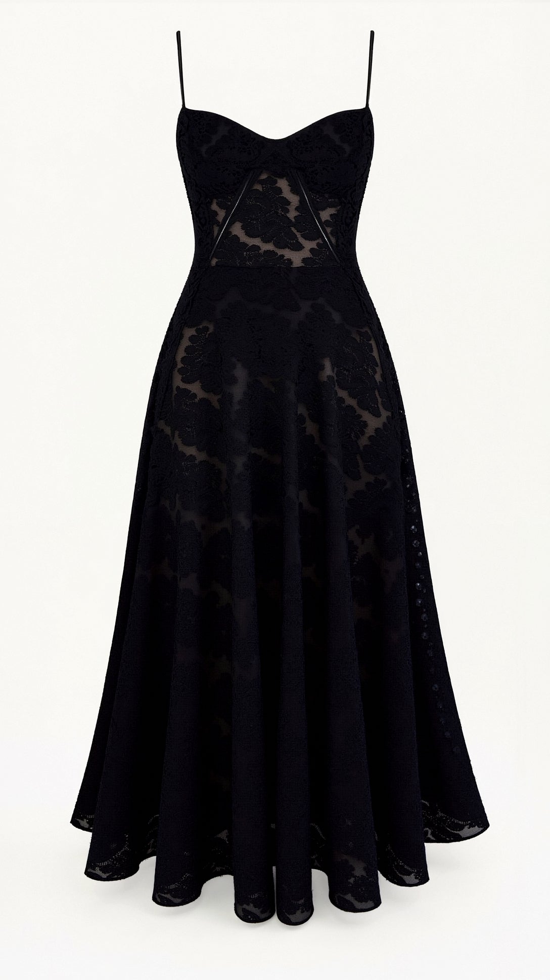 Elegant Floral Maxi Dress with Sweetheart Neckline and Thin Straps
