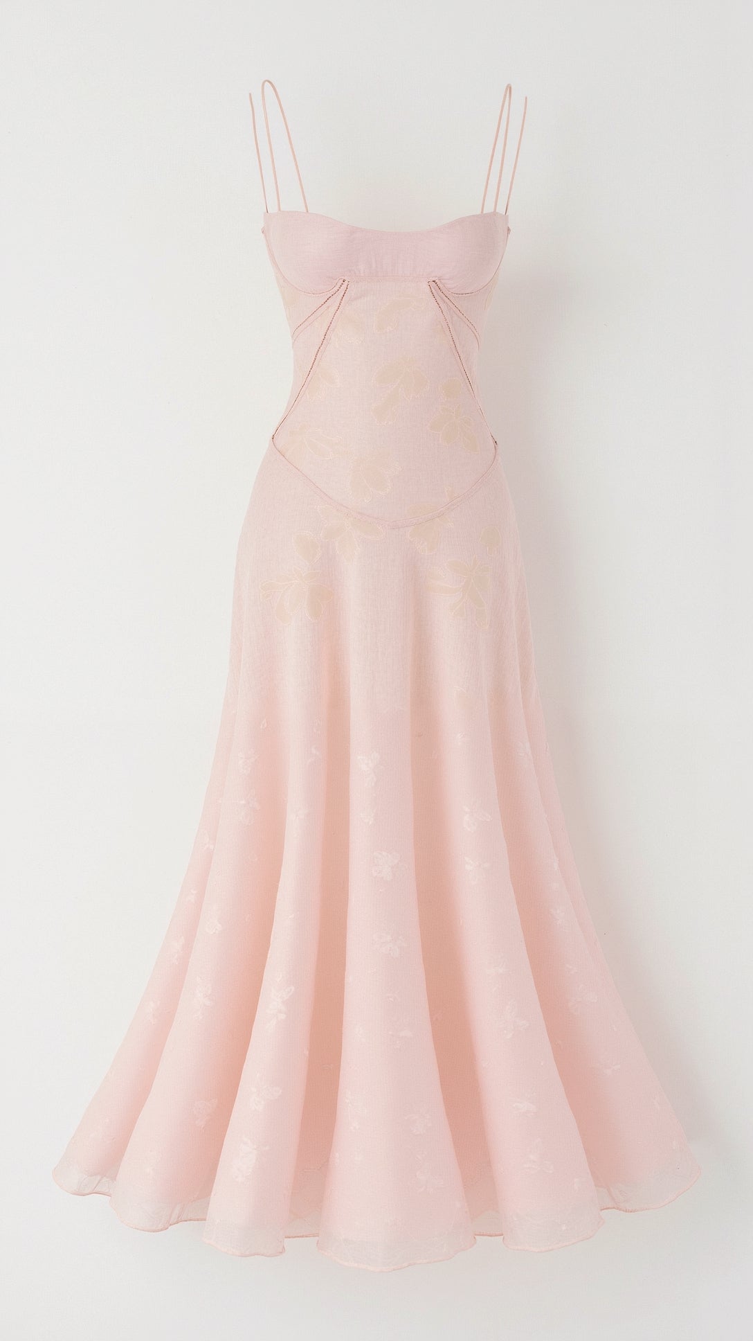 Elegant Floral Maxi Dress with Sweetheart Neckline and Thin Straps