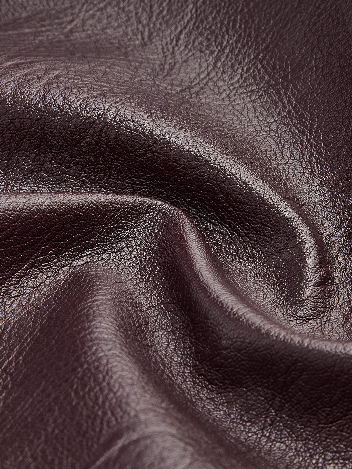 Oversized Faux Leather Jacket with Elasticated Hem and Collar